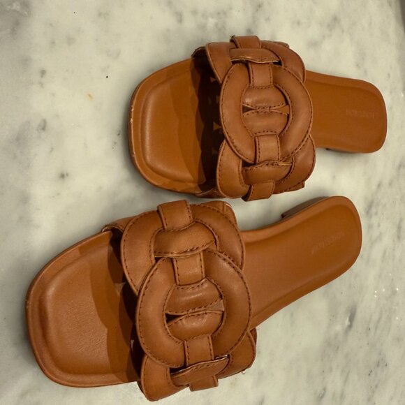 Nordstrom Carolina Slide Tan Toffee Size 8 Sandals classic coastal boho chic - Picture 3 of 5